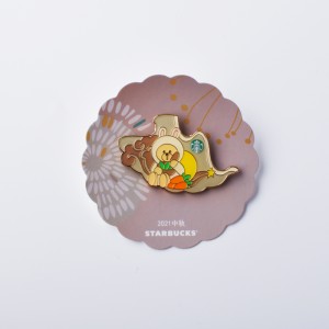 Anpassad imitation Emalj Comic Image Logo Badge, gratis provavgift, lämplig för insamling, Gold Metal Badge Charms, Pin, Soft Emamel