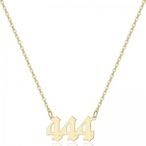 Golden 444 Guardian Halsband Numerology Smycken